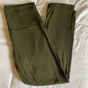 Lululemon copped army green leggings
